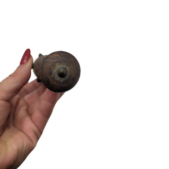 Vtg 1970s Wooden Mortar &‎ Pestle Spike Studded Primitive Medieval Renaissance - Picture 10 of 16